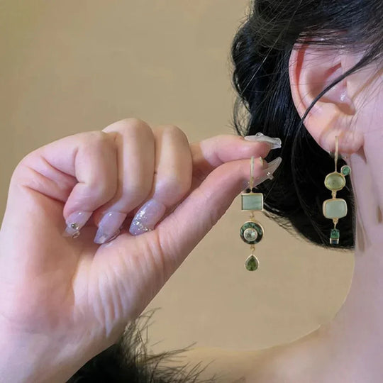 Timeless Green Drop Earrings