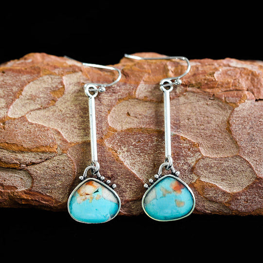 Elegant Earrings with Turquoise Stones