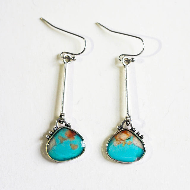 Elegant Earrings with Turquoise Stones