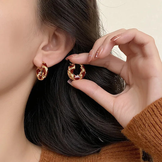 Stylish Light Rhinestone Hoops