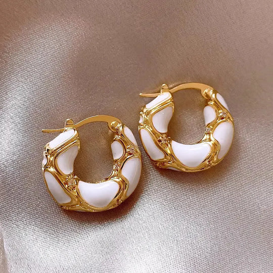 Stylish Light Rhinestone Hoops