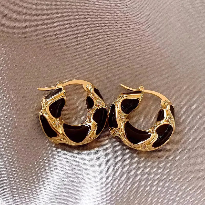 Stylish Light Rhinestone Hoops
