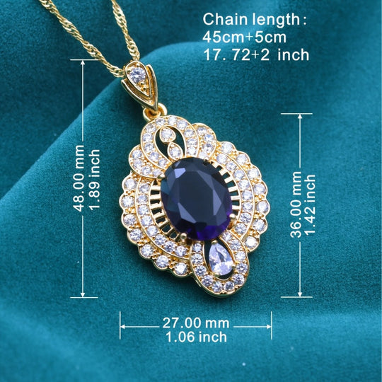 Classic Elegant Golden Plated Copper Pendant