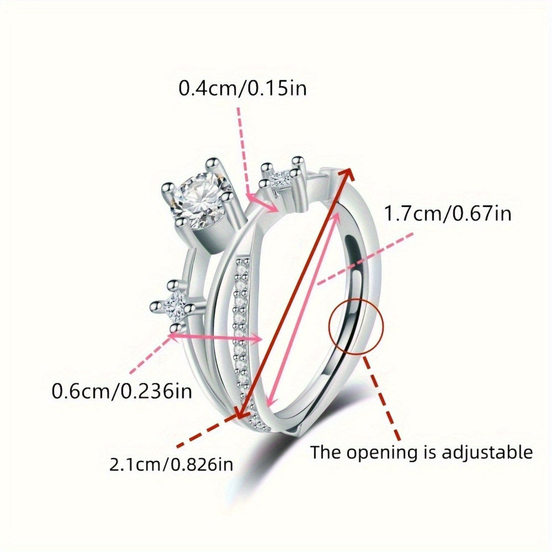 Stylish Adjustable Zirconia Ring