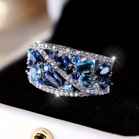 Timeless Blue Gemstone Promise Ring