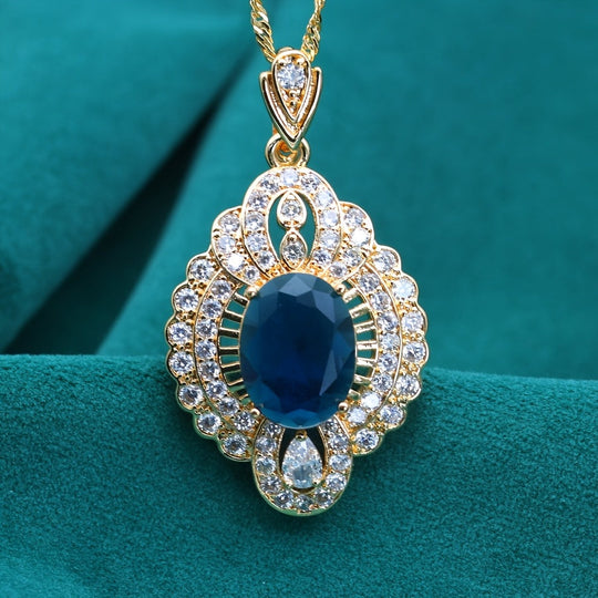 Timeless Synthetic Zirconia Pendant Necklace