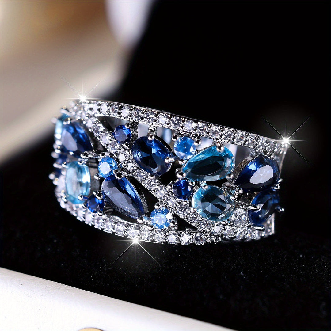 Timeless Blue Gemstone Promise Ring
