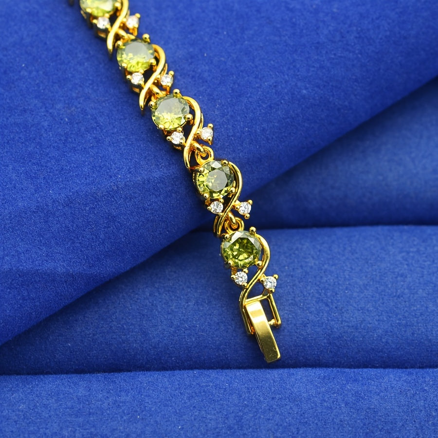 Elegant Classic-Inspired Golden Copper Bracelet