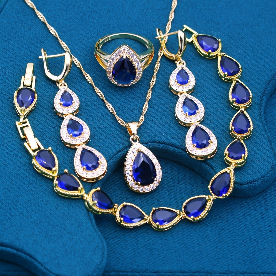 Elegant Timeless Water Drop Style Jewelry Set