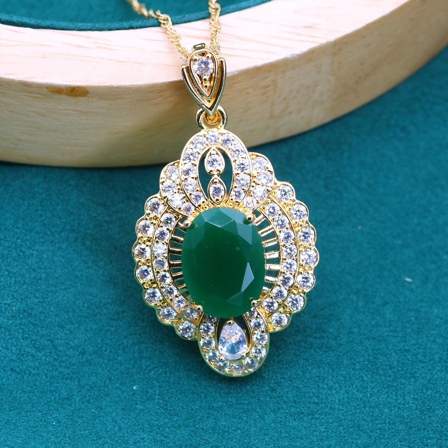 Timeless Synthetic Zirconia Pendant Necklace
