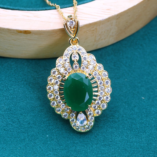 Timeless Synthetic Zirconia Pendant Necklace