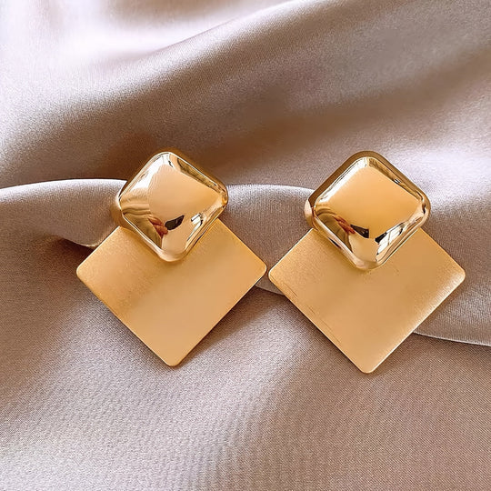 Modern Geometric Square Earrings
