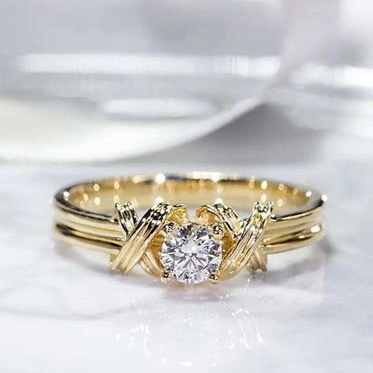 Elegant Gold-Plated Promise Ring