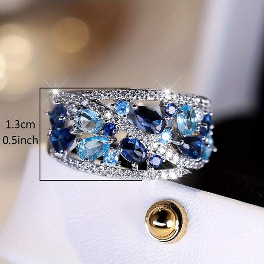 Timeless Blue Gemstone Promise Ring