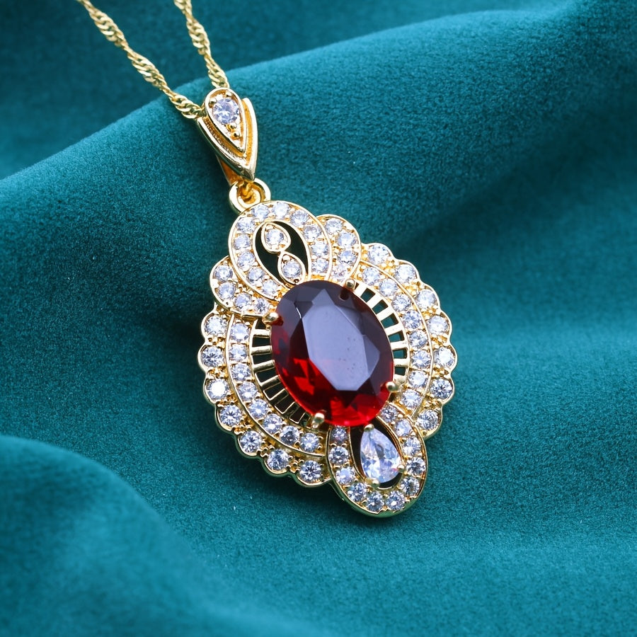 Classic Elegant Golden Plated Copper Pendant