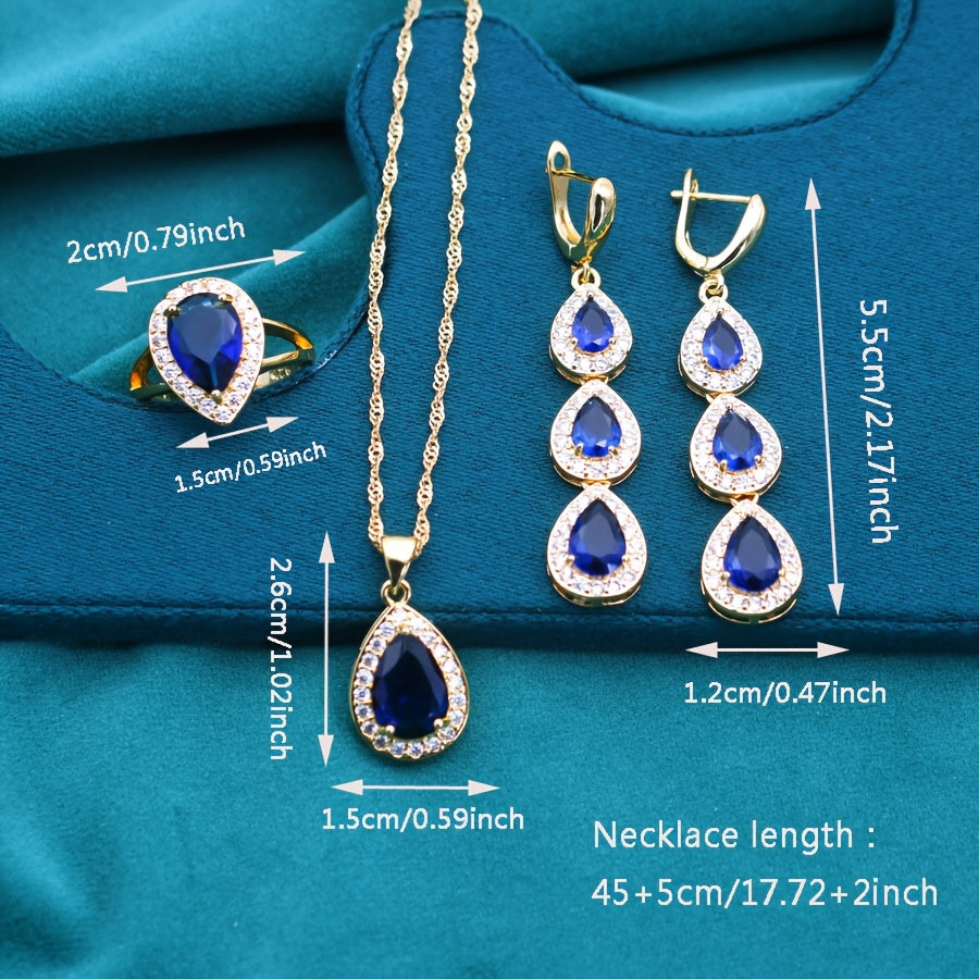 Elegant Timeless Water Drop Style Jewelry Set