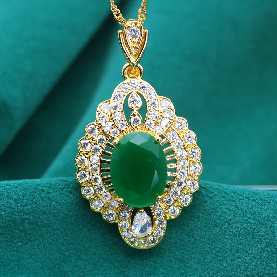 Timeless Synthetic Zirconia Pendant Necklace