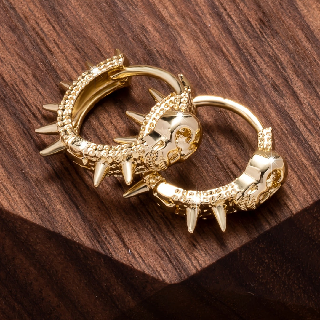 Elegant Skull Hoop Earrings
