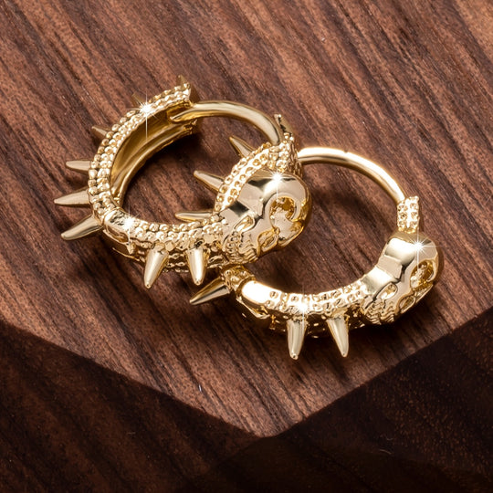 Elegant Skull Hoop Earrings
