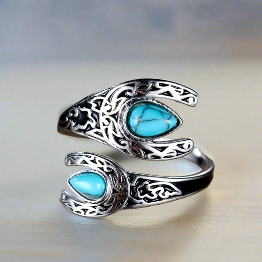 Timeless Turquoise Silver Spoon Ring